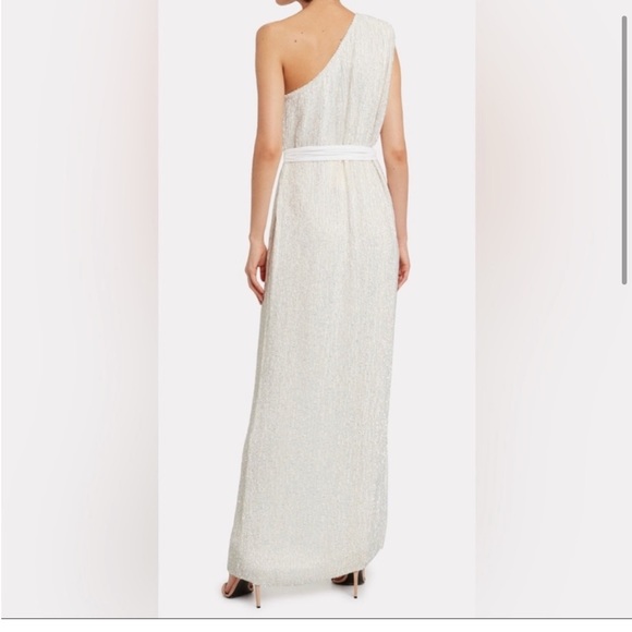 White retrofete sequin gown - Picture 2 of 7